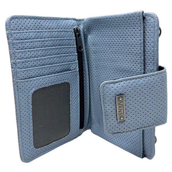 Vans Off The Wall Women's Jenna Faux Leather Perforated Crossbody Chain Wallet - Picture 4 of 6